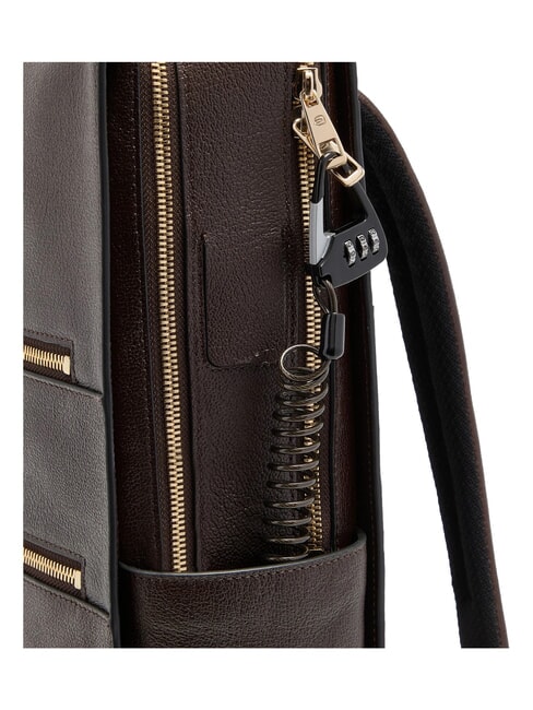 PATRICIA Mochila para port&aacute;til de 15,6" en piel. BROWN - Bolsos Mujer