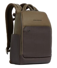 PIQUADRO BLACK SQUARE Mochila para port&aacute;til de 13", de piel. verde / marr&oacute;n oscuro - Mochilas para port&aacute;til - 2