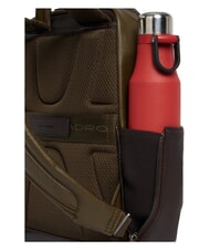 PIQUADRO BLACK SQUARE Mochila para port&aacute;til de 13", de piel. verde / marr&oacute;n oscuro - Mochilas para port&aacute;til - 5