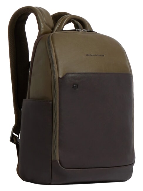 BLACK SQUARE  Mochila de cuero para port&aacute;til de 14" verde / marr&oacute;n oscuro - Mochilas para port&aacute;til