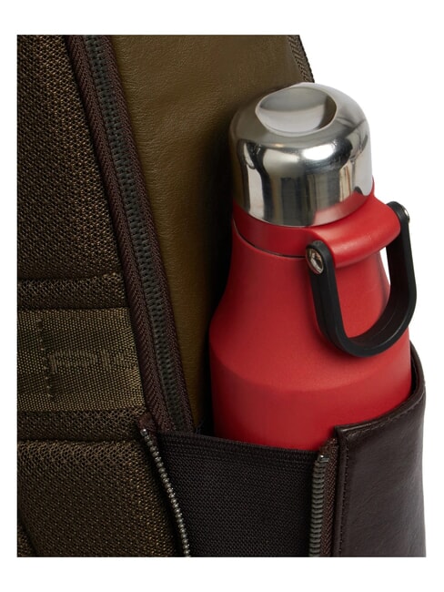 BLACK SQUARE  Mochila de cuero para port&aacute;til de 14" verde / marr&oacute;n oscuro - Mochilas para port&aacute;til