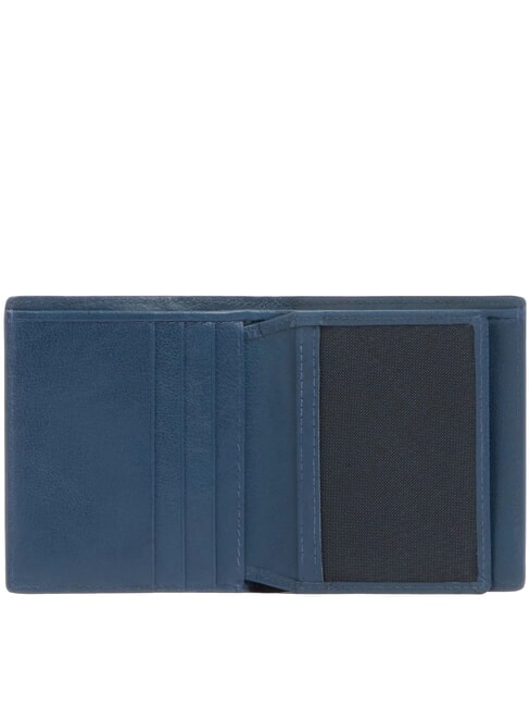 W143 Cartera de cuero azul - Carteras Hombre