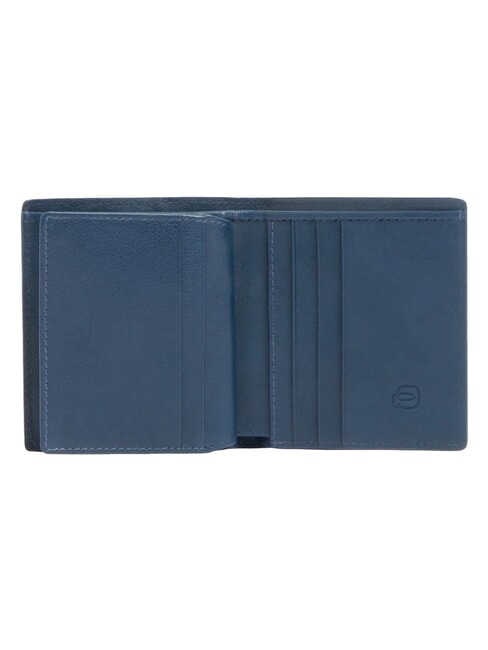 W143 Cartera de cuero azul - Carteras Hombre