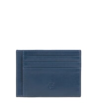 PIQUADRO W143 Tarjetero plano de cuero azul - Carteras Hombre - 2