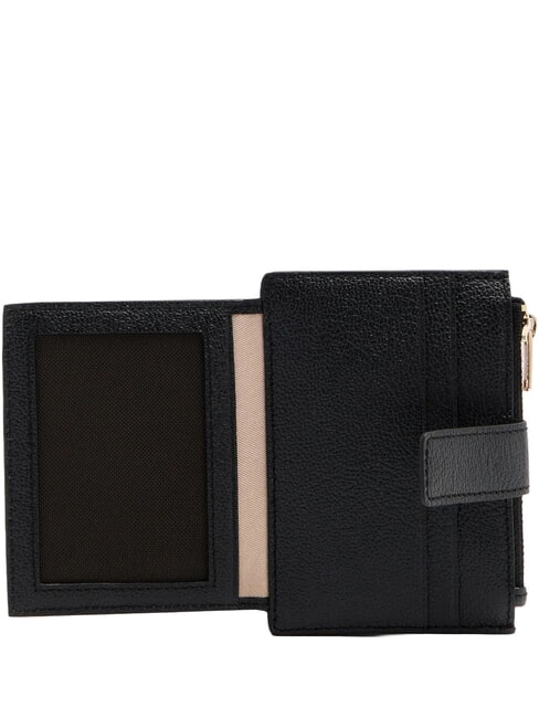 PATRICIA Tarjetero de cuero negro - Carteras Mujer