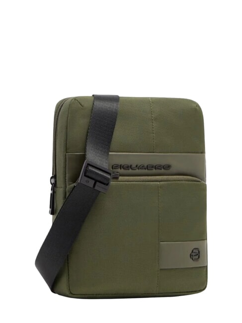 WOLLEM Bolso iPad mini de tela y piel VERDE - Bandoleras Hombre