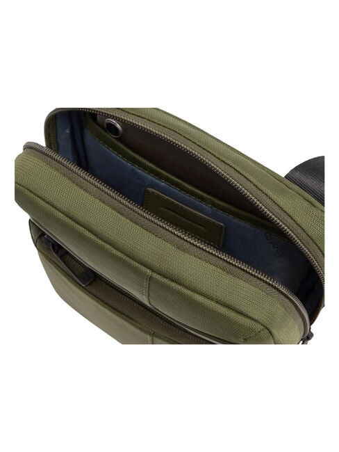 WOLLEM Bolso iPad mini de tela y piel VERDE - Bandoleras Hombre