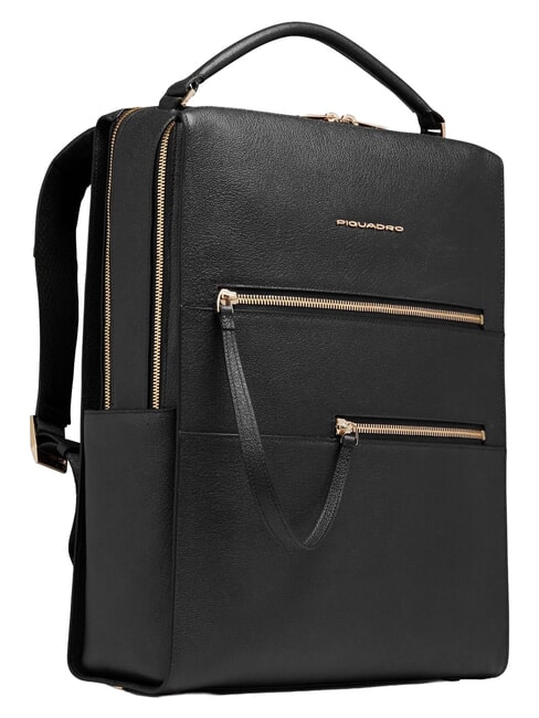 PATRICIA Mochila para port&aacute;til de 15,6" en piel. negro - Bolsos Mujer