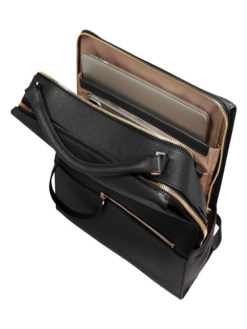 PATRICIA Mochila para port&aacute;til de 15,6" en piel. negro - Bolsos Mujer