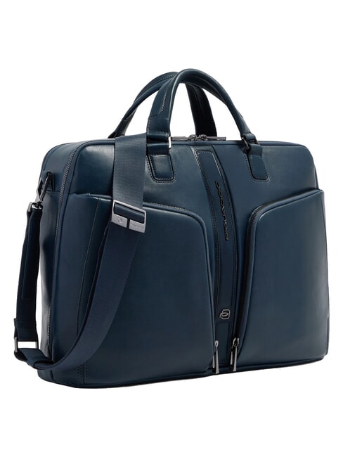 W143 Malet&iacute;n de cuero para port&aacute;til de 15,6" azul - Maletines de Trabajo