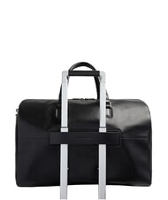 PIQUADRO W143 Bolsa de lona de cuero negro - Bolsas de viaje - 3