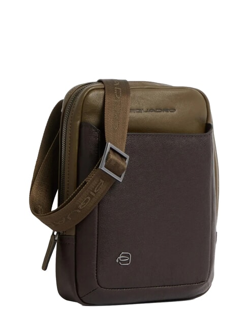 BLACK SQUARE  bolsa de transporte para iPad mini verde / marr&oacute;n oscuro - Bandoleras Hombre
