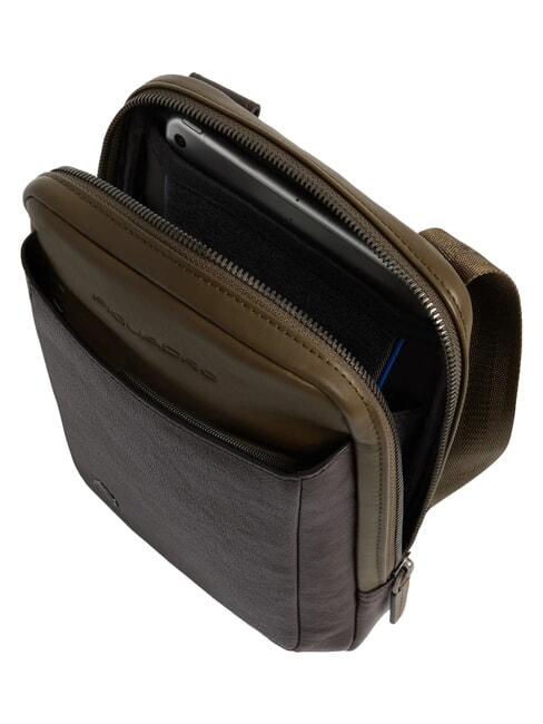 BLACK SQUARE  bolsa de transporte para iPad mini verde / marr&oacute;n oscuro - Bandoleras Hombre