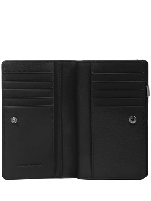 LYRA Cartera de cuero negro - Carteras Mujer