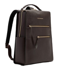 PIQUADRO W140 Mochila de cuero para mujer para port&aacute;til de 14" BROWN - Mochilas para port&aacute;til - 2