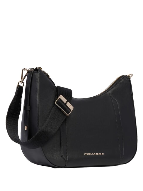 CIRCLE Bolso de hombro de piel negro - Bolsos Mujer