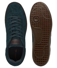 LACOSTE BASESHOT Zapatillas de cuero verde oscuro/goma oscura - Zapatos Hombre - 3