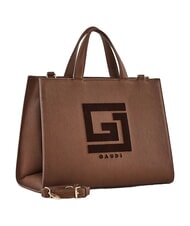 GAUD&Igrave; EMILY FLOCK Bolsa de compras con ellos y correa para el hombro chocolate - Bolsos Mujer - 2