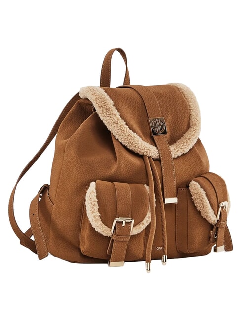 LYNN Mochila con bolsillos y logo met&aacute;lico bronceado - Bolsos Mujer