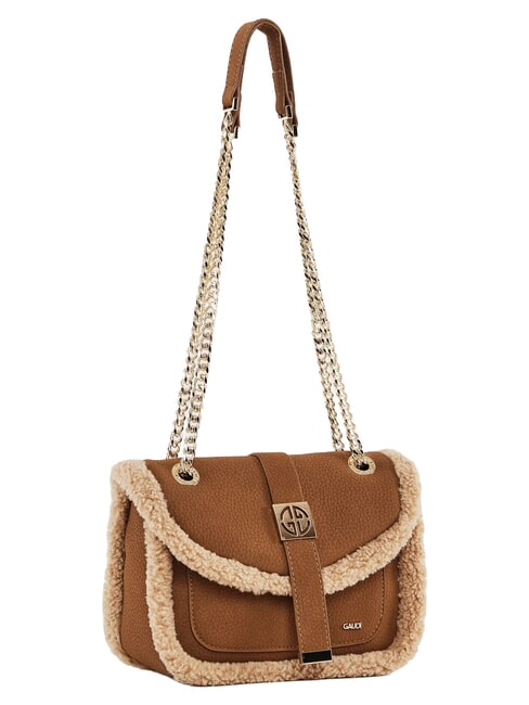 LYNN Minibolso con correa de cadena para el hombro bronceado - Bolsos Mujer