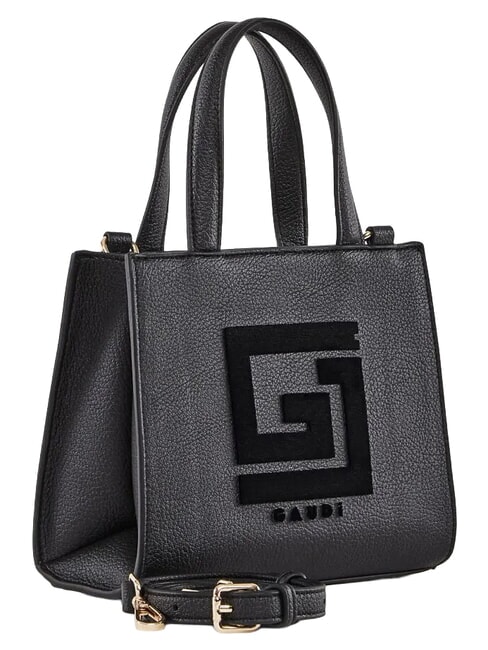 EMILY FLOCK Minibolso de compras con logo y correa para el hombro. NEGRO - Bolsos Mujer