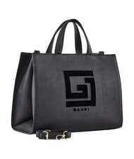 GAUD&Igrave; EMILY FLOCK Bolsa de compras con ellos y correa para el hombro NEGRO - Bolsos Mujer - 2
