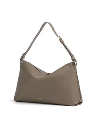 FURLA DEBBY Bolso de hombro de piel gris lodoso - Bolsos Mujer - 3