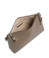 FURLA DEBBY Bolso de hombro de piel gris lodoso - Bolsos Mujer - 4