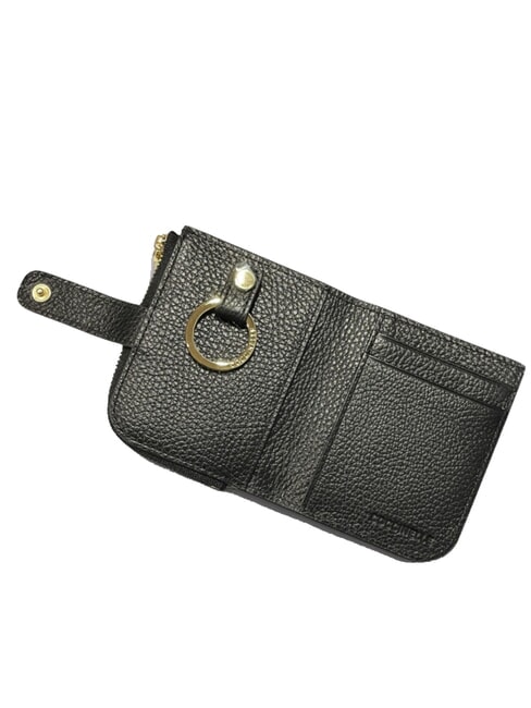 METALLIC SOFT Mini cartera de cuero negro - Carteras Mujer