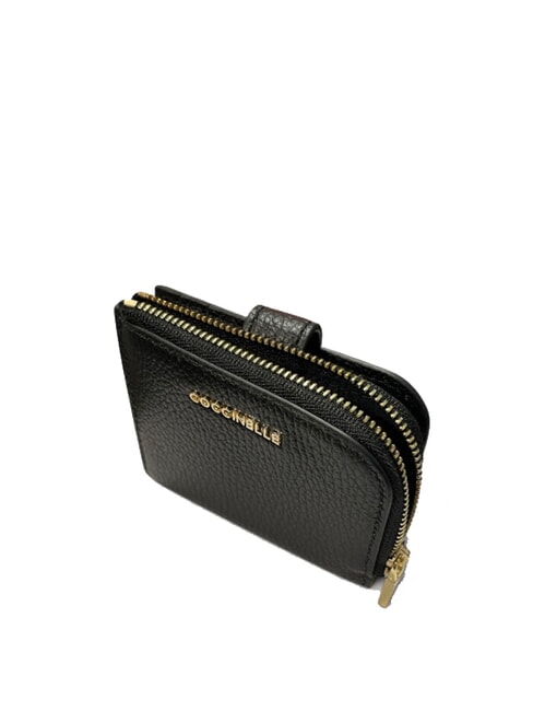 METALLIC SOFT Mini cartera de cuero negro - Carteras Mujer