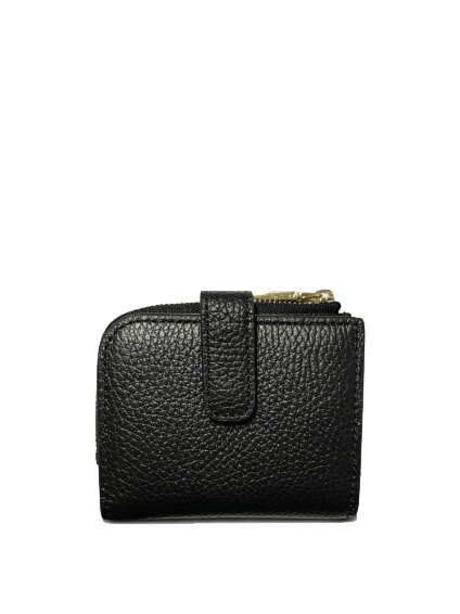 METALLIC SOFT Mini cartera de cuero negro - Carteras Mujer