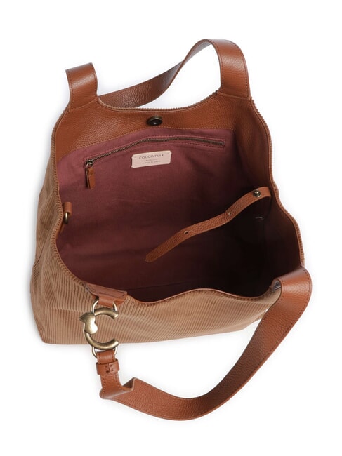 C-EASY CORDURO Bolso de hombro de piel para compras co&ntilde;ac - Bolsos Mujer