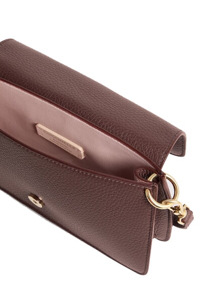 C-ME Bolso de piel martillada con solapa baya - Bolsos Mujer