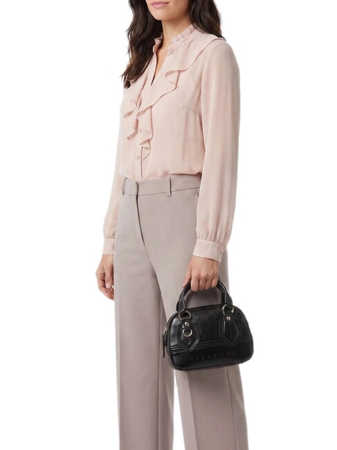 DAPHNE Bolso de hombro de piel Oro negro - Bolsos Mujer