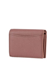 COCCINELLE METALLIC SOFT Cartera compacta de cuero rosa de invierno - Carteras Mujer - 3