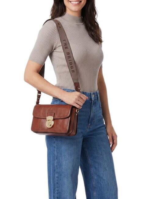 CORSINI Bolso de hombro de piel. BROWN - Bolsos Mujer