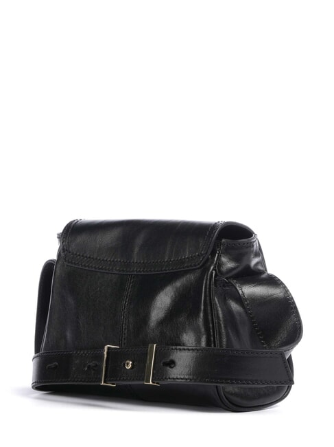 FLORA Minibolso de hombro, de piel. Oro negro - Bolsos Mujer