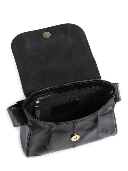 FLORA Minibolso de hombro, de piel. Oro negro - Bolsos Mujer