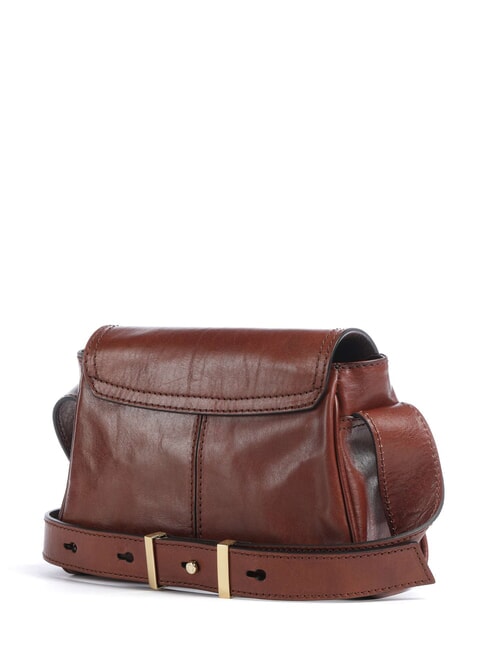 FLORA Minibolso de hombro, de piel. BROWN - Bolsos Mujer