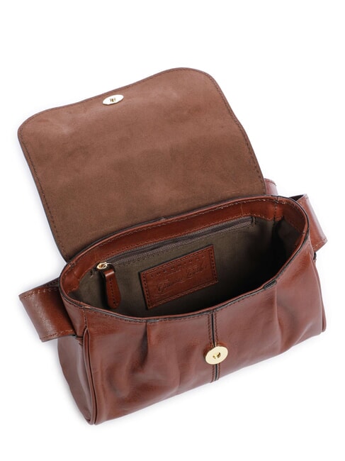 FLORA Minibolso de hombro, de piel. BROWN - Bolsos Mujer