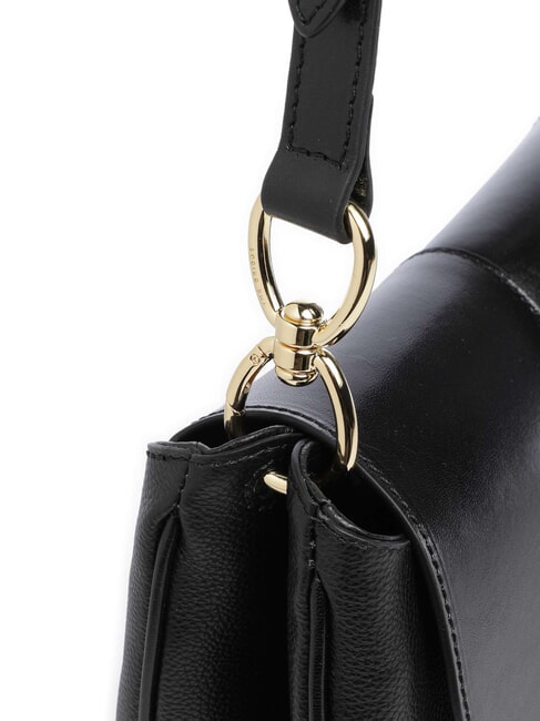 ELISABETTA Bolso de hombro de piel Oro negro - Bolsos Mujer