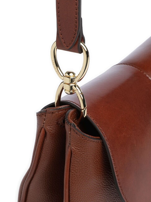 ELISABETTA Bolso de hombro de piel BROWN - Bolsos Mujer