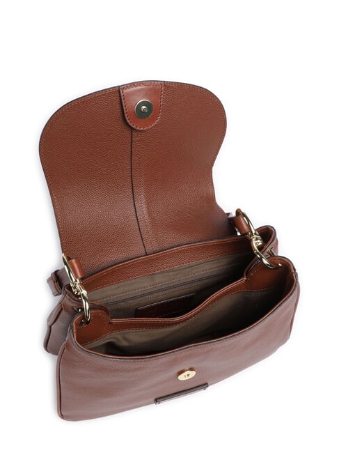 ELISABETTA Bolso de hombro de piel BROWN - Bolsos Mujer