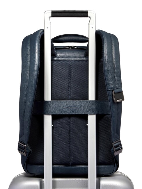 MODUS SPECIALE Mochila para port&aacute;til de 14", de piel. azul - Mochilas para port&aacute;til