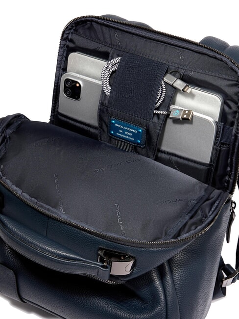 MODUS SPECIALE Mochila para port&aacute;til de 14", de piel. azul - Mochilas para port&aacute;til