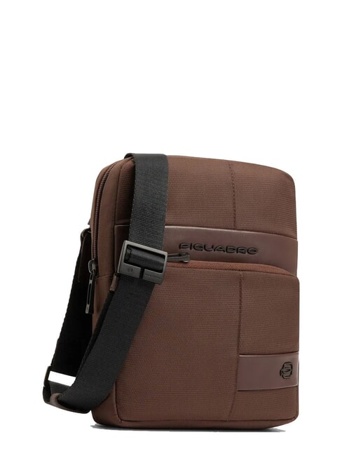 WOLLEM Bolso iPad mini de tela y piel BROWN - Bandoleras Hombre