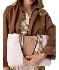 GUESS NOELLE 2 Bolso de compras de hombro blanco roto/beige - Bolsos Mujer - 2