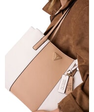 GUESS NOELLE 2 Bolso de compras de hombro blanco roto/beige - Bolsos Mujer - 4