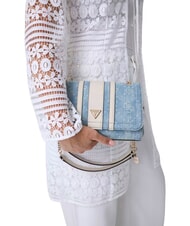 GUESS NOELLE 2 Bolso de hombro logotipo de mezclilla - Bolsos Mujer - 2