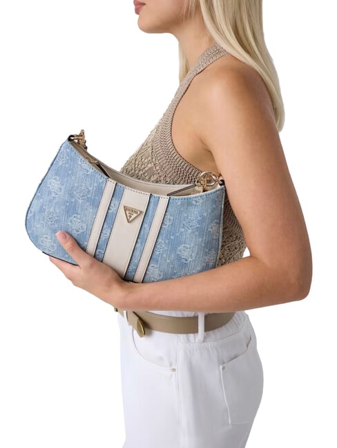 NOELLE 2 Bolso de hombro ajustable logotipo de mezclilla - Bolsos Mujer